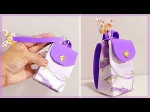 DIY PURSE: Mini Backpack Coin Purse from Soap Box and Scrap Fabrics (NO SEW NO ZIPPER)