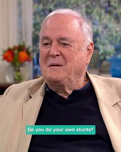 "I can hardly walk, I'm 84... As far as I know, standing up and not toppling over is a stunt." Comedy legend John Cleese had us all laughing in the studio today! Watch the exclusive full chat over on the TM app! 😁 | This Morning