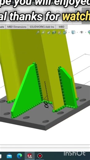Weldments Structural Design In Solidworks | #short | #shorts | #solidworks | #mechanical | #table