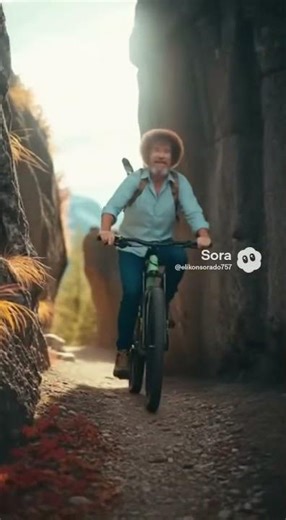 Bob Ross mountain biking #bobross #mountainbike #funnyvideo