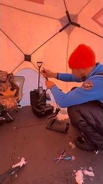 Firt time using fish finder Garmin striker vivid 4cv #fishing #outdoors #icefishing #adventure