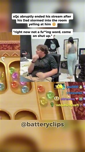 xQc abruptly ended his stream after his Dad stormed into the room yelling at him 😳"right now shut up