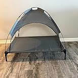 MADE 4 PETS Elevated Outdoor Dog Bed for Extral Large Dogs – Heavy-Duty Raised Cot with Breathable Cooling Mesh, No-Slip Feet, Chew-Resistant Frame, Indoor & Outdoor Pet Hammock, 49"x32", Gray