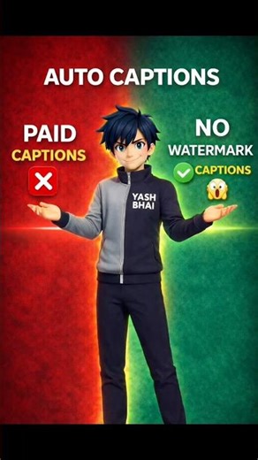 No Watermark Auto Captions 😱 (FREE) #caption #freeaitools #VideoEditing