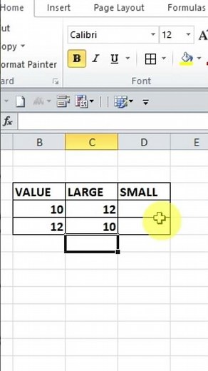 Large and Small function in excel