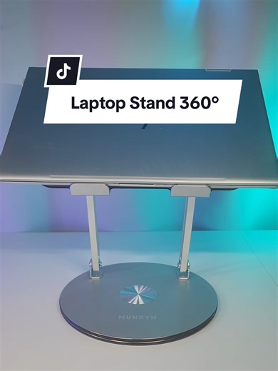 Soporte ajustable para laptop MUNBYN, fabricado en aluminio resistente y diseño estable. Eleva la pantalla a la altura correcta para mayor comodidad al trabajar, estudiar o crear contenido. Giro 360°, base antideslizante y estructura firme para uso diario en casa, oficina o en movimiento. Ideal para largas horas frente a la computadora. #tiktokshopholidayhaul #tiktokshopcreatorpicks #laptopstand #desksetup #gamersetup @munbyn1
