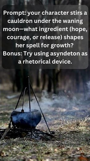 Witch Cozy Mystery Writing Prompt✨ Add Asyndeton to Your Cauldron of Words