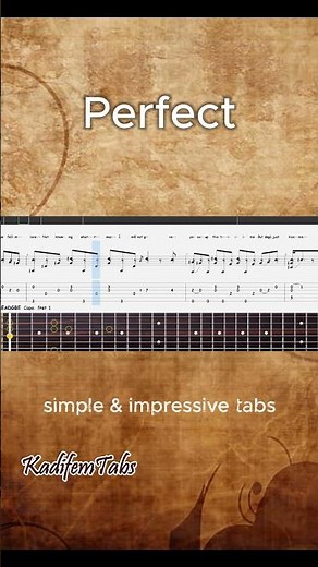 Perfect by Ed Sheeran (easy fingerstyle guitar tutorial tabs)