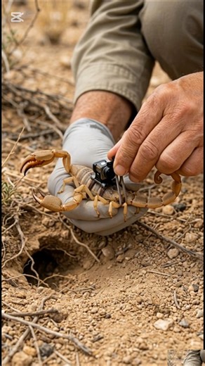 “A Camera on a Scorpion… What Happens Next? 🦂📷