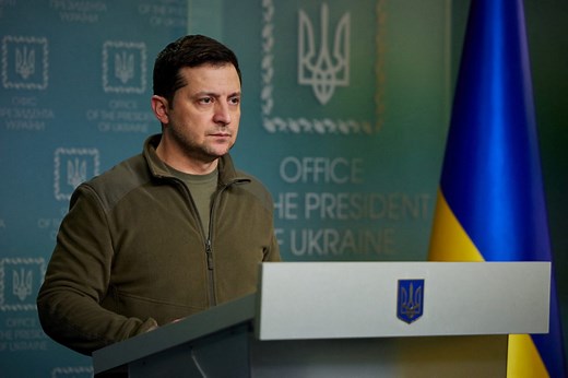 Volodymyr Zelensky’s improbable rise from comedian to wartime leader of a defiant nation