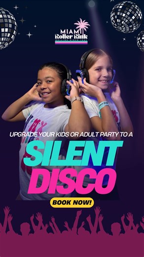 🎧✨ Upgrade Your Party to a SILENT DISCO! ✨🎧 🛼 Add-on NOW available for VIP & Private party packages! 🎶 Choose your channel and dance to your favorite tracks or genres! 🎉 Perfect for kids birthdays, team events & adult parties! Take your celebration with us to the next level and turn your party into a silent disco dance skate party! #MiamiRollerRink #SilentDisco #miamiparties | Miami Roller Rink