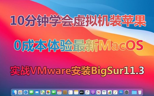 10分钟学会虚拟机装苹果，0成本体验最新MacOS，实战VMware安装Big Sur 11.3
