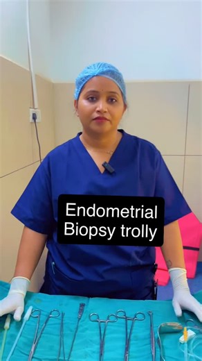 Meenakshi Singh on Instagram: "“Ready for a smooth procedure! 🏥👩‍⚕️ Our endometrial biopsy trolly is all set up and ready to go! 💪🔍 #endometrialbiopsy #gynecology #medicalprocedure” “Endometrial biopsy trolly setup: all systems go! 🏥👩‍⚕️ #endometrialbiopsy #medical” Let me know if you’d like me to tweak anything! - Speculum - Tenaculum - Uterine sound - Endometrial suction catheter (Pipelle or Vabra device) - Formalin container for specimen - Sterile gloves - Antiseptic solution (Betadine
