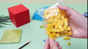 Wettarn 242 Pcs Base Ten Blocks Plastic Math Manipulatives Place Value Blocks Counting Cubes Base 10 Math Number Teach for Teacher Classroom Counting