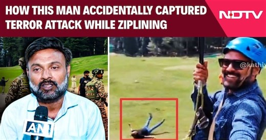Video | Pahalgam Attack Video | How This Man Accidentally Captured Pahalgam Attack While Ziplining