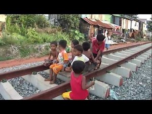 Comissioning the new train tracks in SihanoukVille, Cambodia.