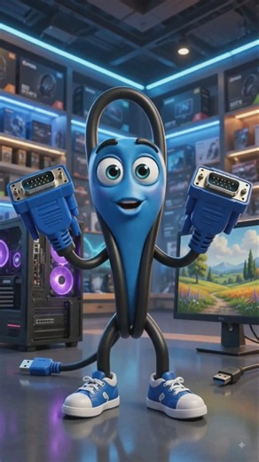 VGA Cable Explained | PC & Monitor Connection | Uday Infotech Morbi # VGACable #ComputerAccessories
