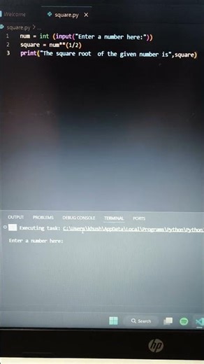 find the square root in python