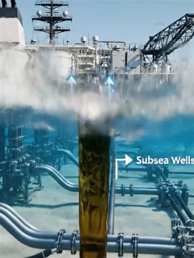 Petroleum Concepts on Instagram: "🛢️🌊 FPSO = Floating Production, Storage & Offloading unit. It receives crude from subsea wells, ➡️ processes oil, gas & water ➡️ stores crude onboard ➡️ offloads to shuttle tankers — no pipelines needed! Main components: ⚙️ Turret & mooring system ⚙️ Topside process modules ⚙️ Crude storage tanks ⚙️ Gas compression & water treatment ⚙️ Offloading system From wellhead to tanker, all on one vessel. This is offshore engineering at its peak 🚢