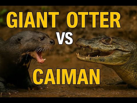 Giant Otter vs Caiman | River Predators Collide in the Wild