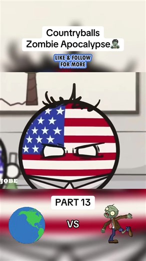 Part 13 | Countryballs Zombie Apocalypse🧟‍♂️ #creatorsearchinsights #countryballs #zombies #english #viralvideos