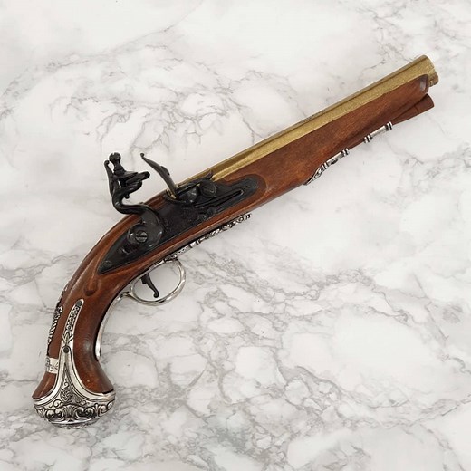 George Washington Flintlock Pistol, England 18th. Century - Irongate Armory