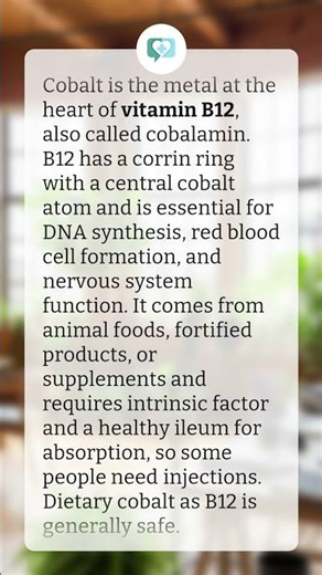 What vitamin is related to cobalt?