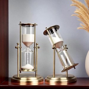 Rotating Crown Hourglass Timer: Zinc Alloy & Glass Quicksand - Etsy