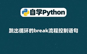 [Python基础]跳出循环的break流程控制语句