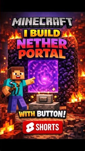 Minecraft I build NEATHER PORTAL with button 🔘|ITS GMRZ|#short #trending #viral #viralshorts#mixtape