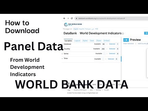 How To Download Panel Data from World Bank Data