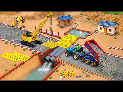 Science Project Builds a Concrete Road with Manholes and a Drainage System