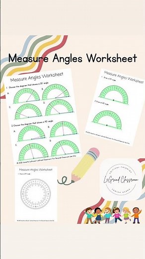 How to Measure & Draw Angles with a Protractor | Geometry Worksheets for Students