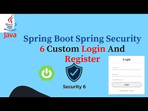 Spring boot Custom Login And Register | Spring Security 6 #new #java #security