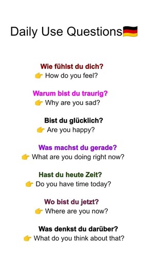 Learn German with simple daily questions 🇩🇪✨