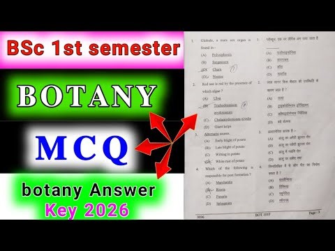 Botany MCQ Answer Key 2026–27 | Important Objective Questions