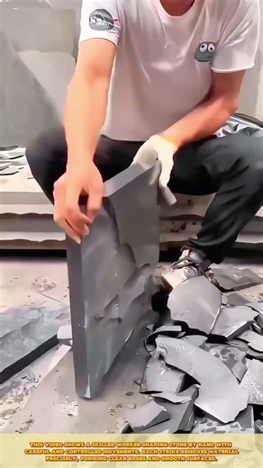 Chiseling Stone Block for Controlled Shape Refinement #workprocess