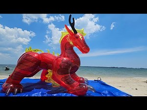 Gigantic 3-Meter-Tall Eastern Red Dragon Inflatable