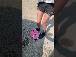 Girl trample Nesoberi doll with boots