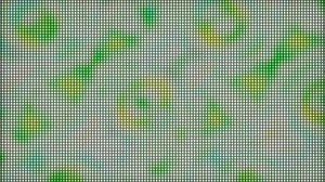 Pixel screen with image of moving color spots. Design. Effect of LCD screen with multicolored spots. Beautiful colorful spots move through pixel screen