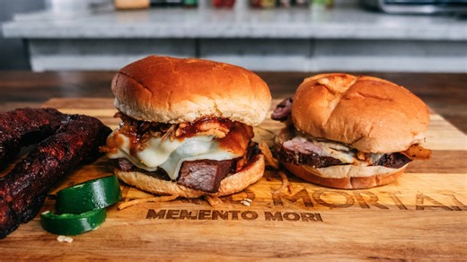 Homemade rib sandwich versus fast food comparison