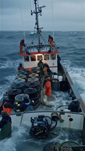 Fishermen Battling Insane Waves at Sea #RoughSeas