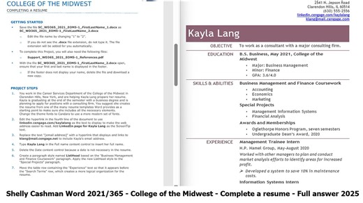Shelly Cashman Word 365/2021 | Module 5: End of Module Project 1 | COLLEGE OF THE MIDWEST (2025)