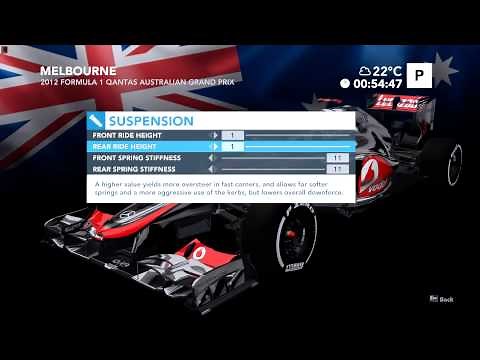 F1 2012 Car Setups Explained