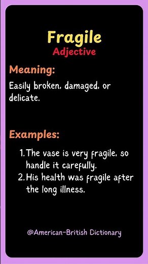 Fragile Meaning & Definition | Oxford Dictionary