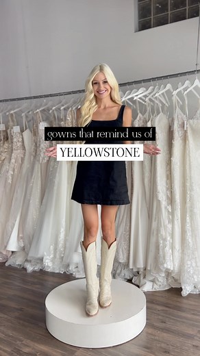 Sharing some of our ✨western✨ inspired gowns. Let us know your favorite ⬇️ #yellowstone #yellowstonefans #westernfashion #westernwedding #weddinggowns #weddingdressstore