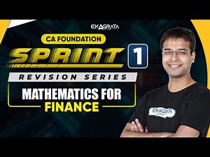CA Foundation Maths | CA Foundation Mathematics for Finance | By CA Nishant Kumar Sir