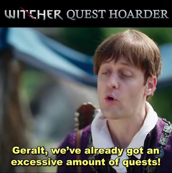 Overloading with quests in The Witcher #witcherlogic #thewitcher #npc #gaming #videogames #gamer #gaminglogic
