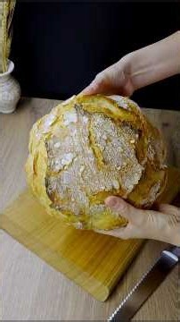 No Knead Bread in a Dutch Oven — 4 Ingredients, Perfect Crust | Carpathian Flame #nokneadbread