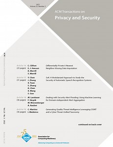 Dealing with Security Alert Flooding: Using Machine Learning for Domain-independent Alert Aggregation | ACM Transactions on Privacy and Security